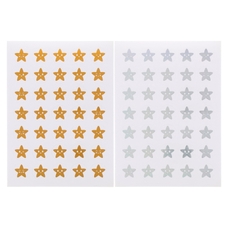 Classmates Gold and Silver Star Holographic Stickers - 24mm - Pack of 280